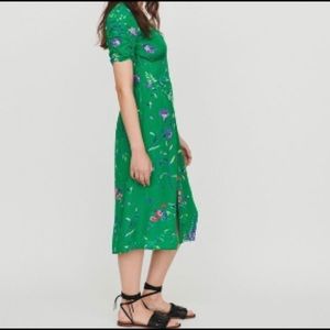 Maje green floral dress worn once